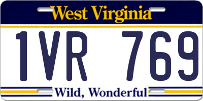 WV license plate 1VR769