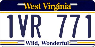 WV license plate 1VR771
