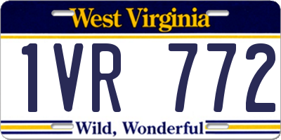 WV license plate 1VR772