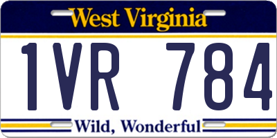 WV license plate 1VR784