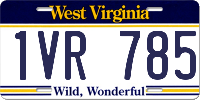 WV license plate 1VR785