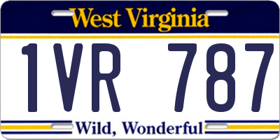 WV license plate 1VR787