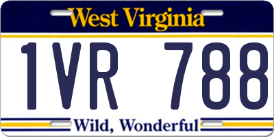 WV license plate 1VR788