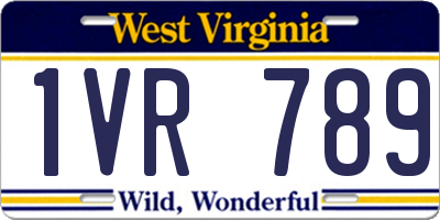 WV license plate 1VR789