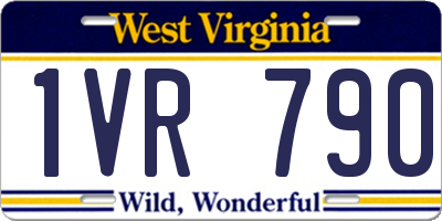 WV license plate 1VR790