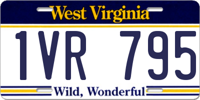 WV license plate 1VR795