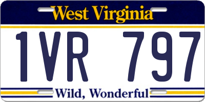 WV license plate 1VR797