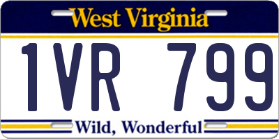 WV license plate 1VR799