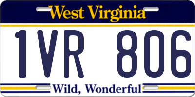WV license plate 1VR806