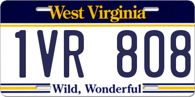 WV license plate 1VR808