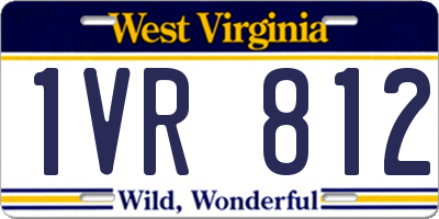 WV license plate 1VR812