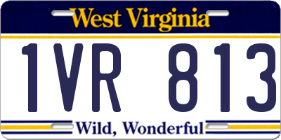 WV license plate 1VR813