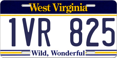 WV license plate 1VR825