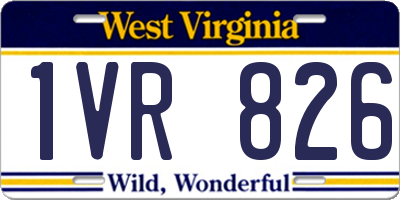 WV license plate 1VR826