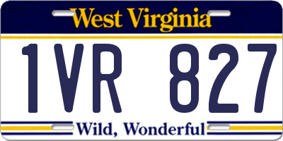 WV license plate 1VR827