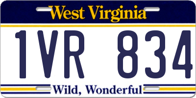WV license plate 1VR834