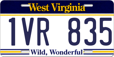 WV license plate 1VR835