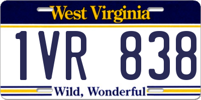 WV license plate 1VR838
