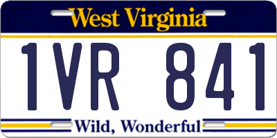 WV license plate 1VR841