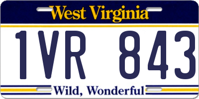 WV license plate 1VR843