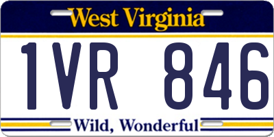 WV license plate 1VR846