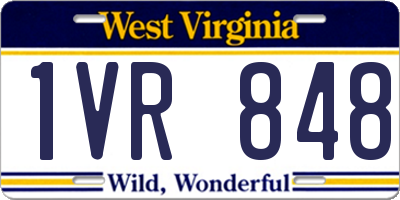 WV license plate 1VR848