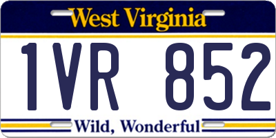 WV license plate 1VR852