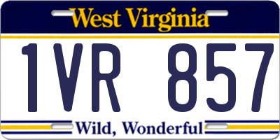 WV license plate 1VR857