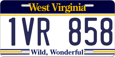 WV license plate 1VR858