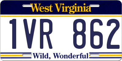 WV license plate 1VR862