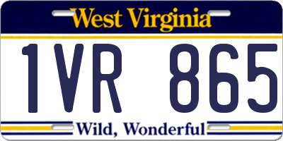 WV license plate 1VR865