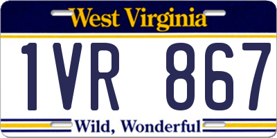 WV license plate 1VR867