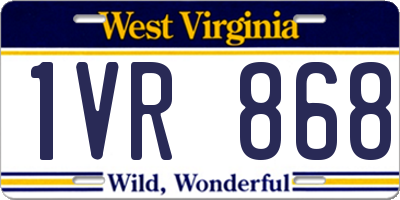 WV license plate 1VR868