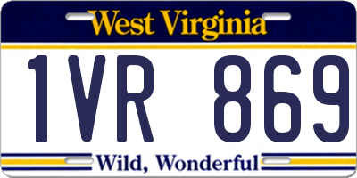 WV license plate 1VR869