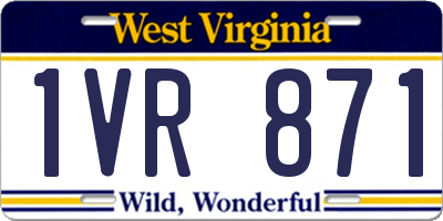 WV license plate 1VR871