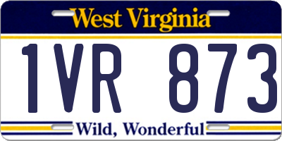 WV license plate 1VR873