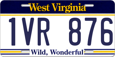 WV license plate 1VR876