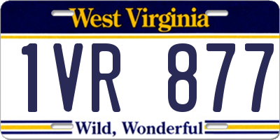 WV license plate 1VR877