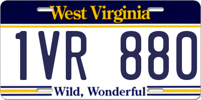 WV license plate 1VR880