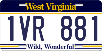 WV license plate 1VR881