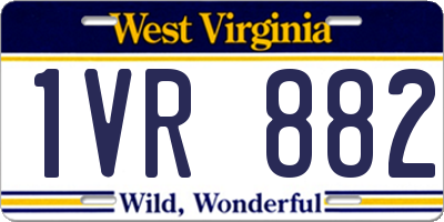 WV license plate 1VR882