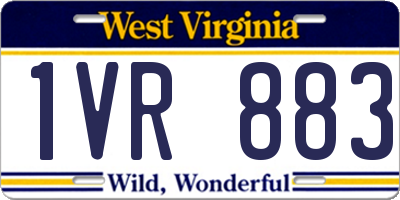 WV license plate 1VR883