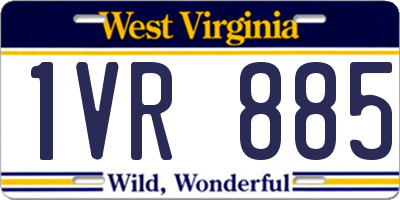 WV license plate 1VR885