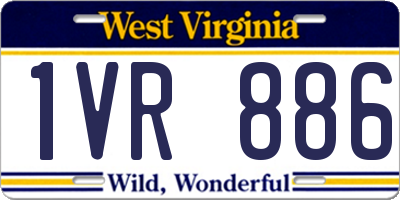 WV license plate 1VR886