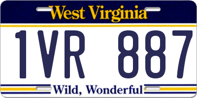 WV license plate 1VR887