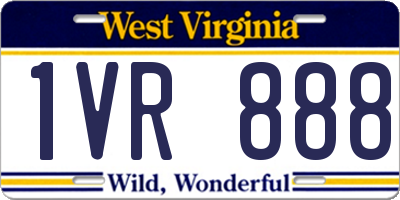 WV license plate 1VR888