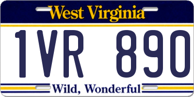 WV license plate 1VR890