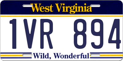 WV license plate 1VR894