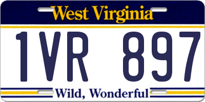 WV license plate 1VR897