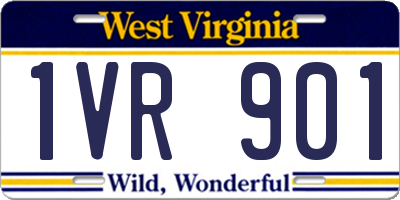 WV license plate 1VR901